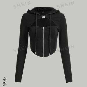 Black hoddie cropped